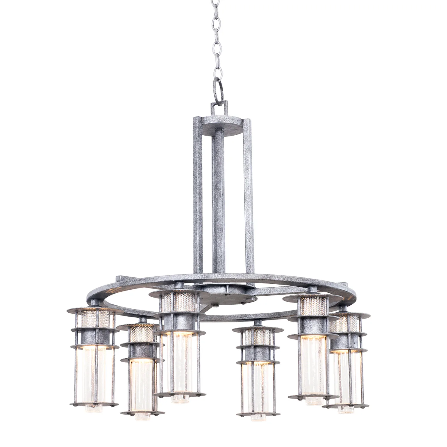 Anchorage LED Chandelier in Rugged Iron