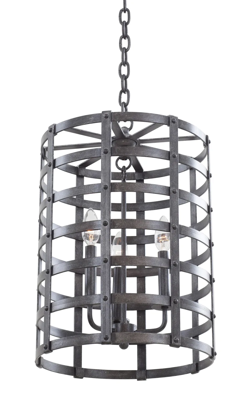 Townsend Three Light Hanging Lantern in Vintage Iron