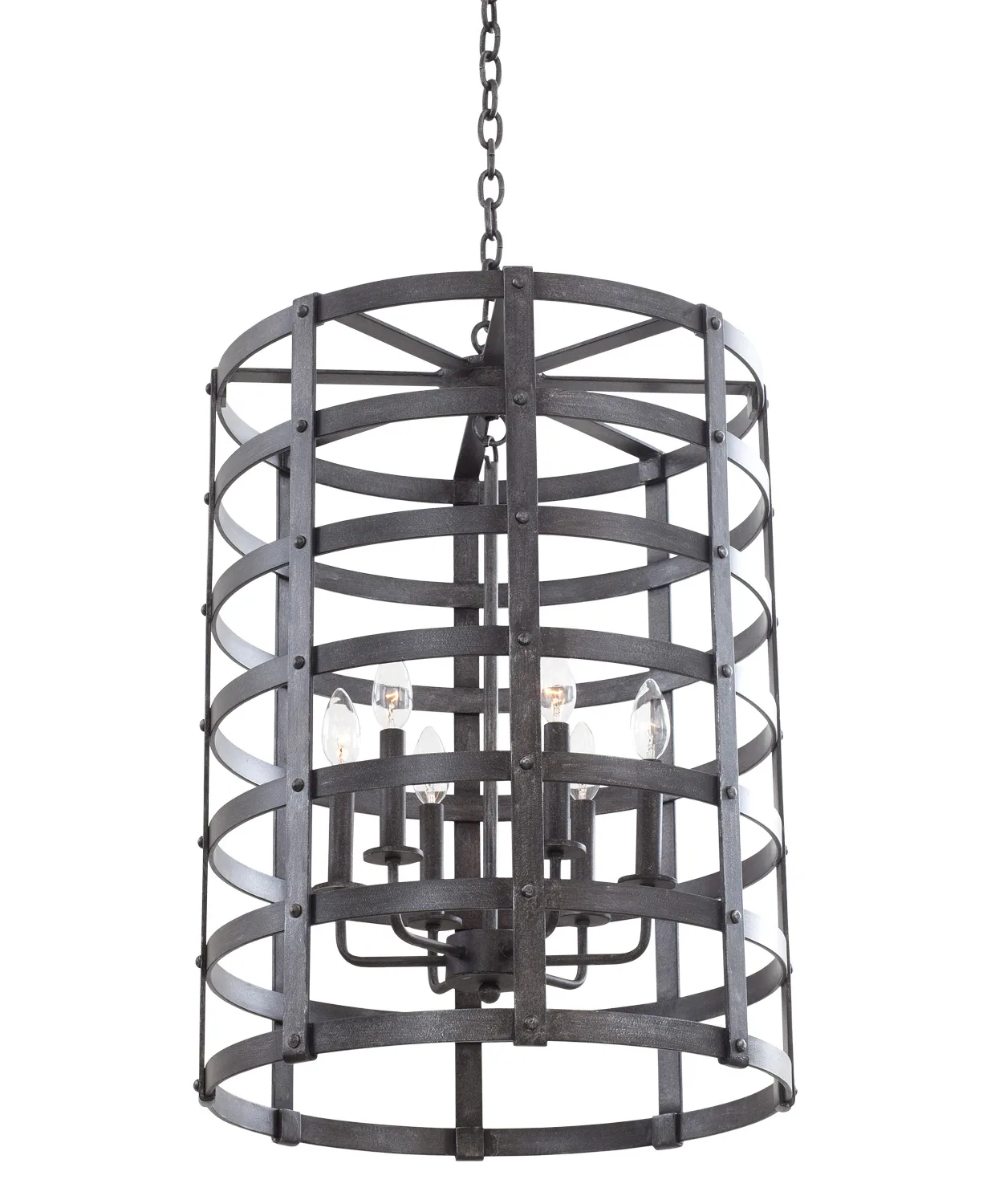 Townsend Six Light Lantern in Vintage Iron