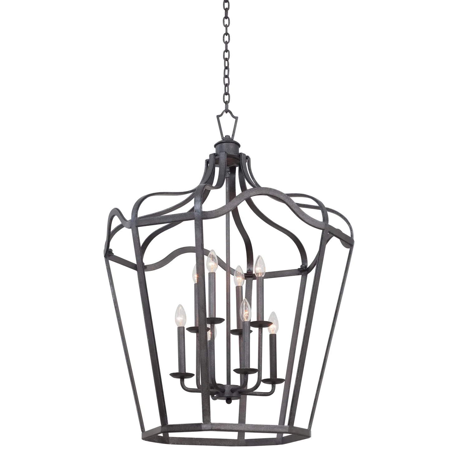Livingston Eight Light Lantern in Charcoal