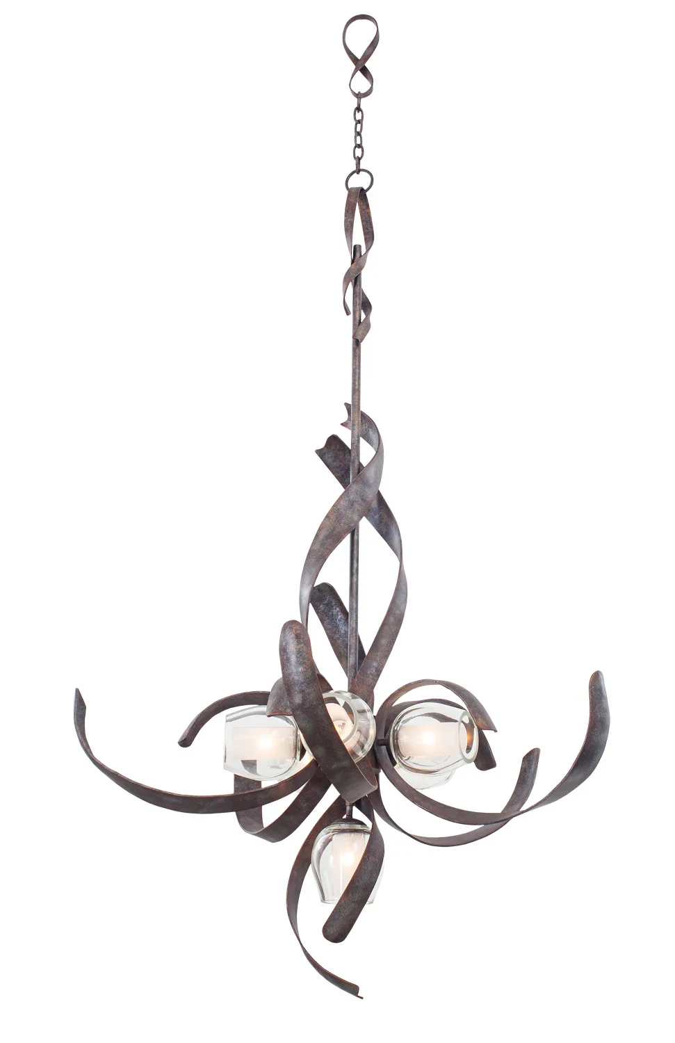 Solana LED Chandelier in Oxidized Copper