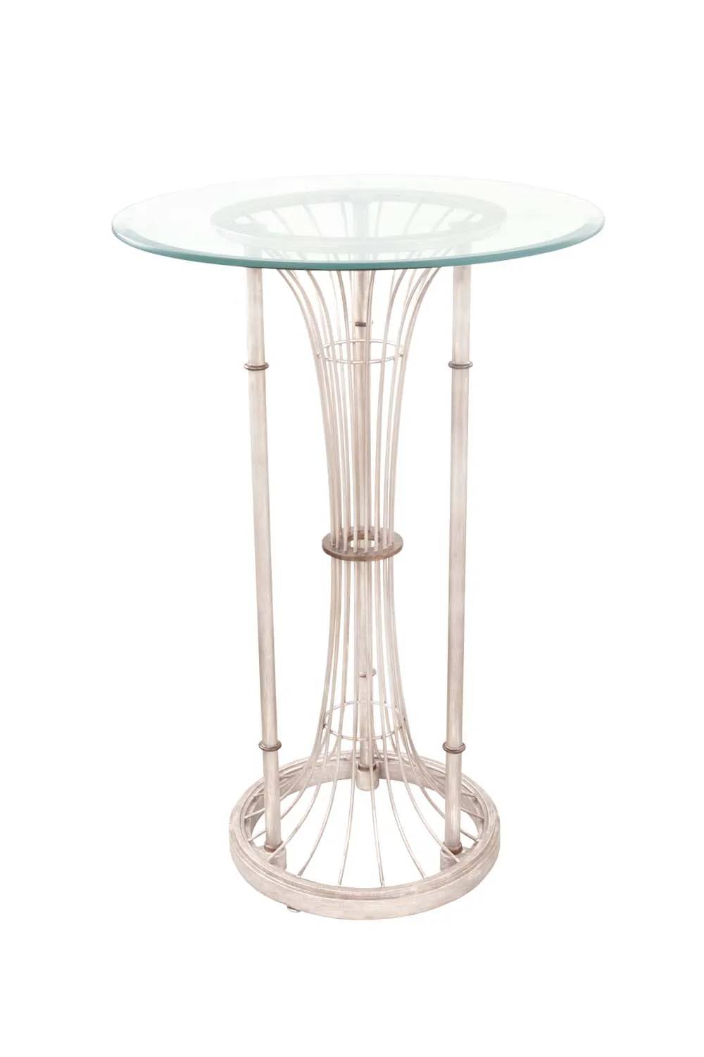 Bal Harbour Pub Table in Pearl Silver