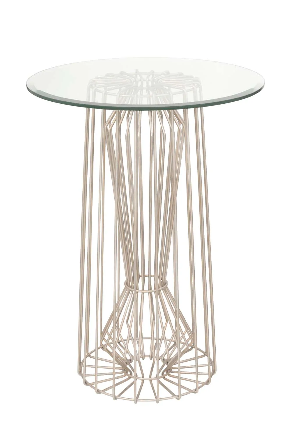Metro Pub Table in Pearl Silver