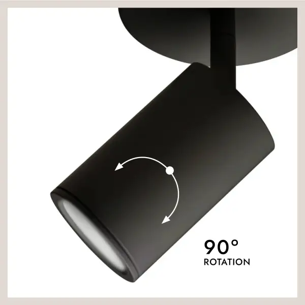 Barclay 3-in Semi-Flush Mount in Black - Image 13