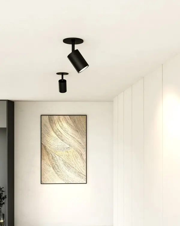 Barclay 3-in Semi-Flush Mount in Black - Image 3
