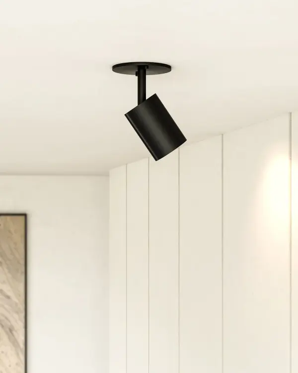 Barclay 3-in Semi-Flush Mount in Black - Image 4