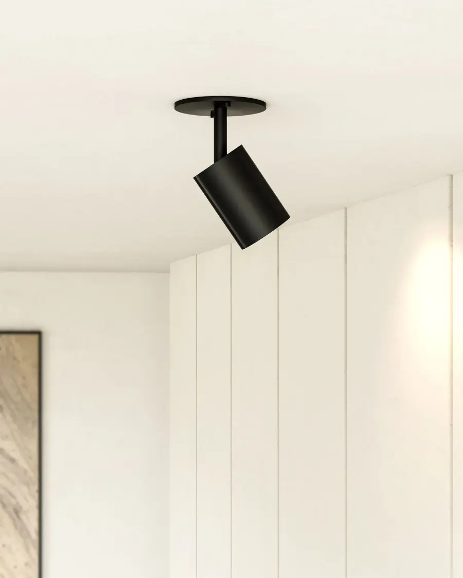 Barclay 3-in Semi-Flush Mount in Black - Image 4