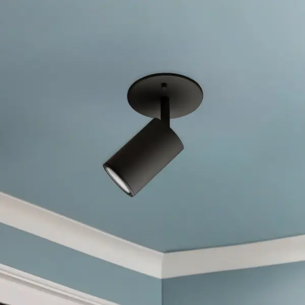 Barclay 3-in Semi-Flush Mount in Black - Image 6