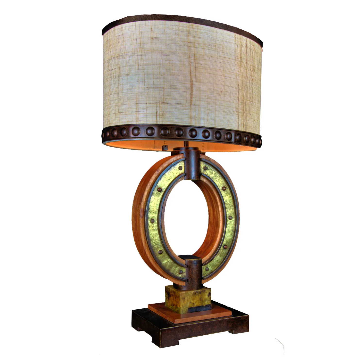 Aspen Two Light Table Lamp in Natural Iron