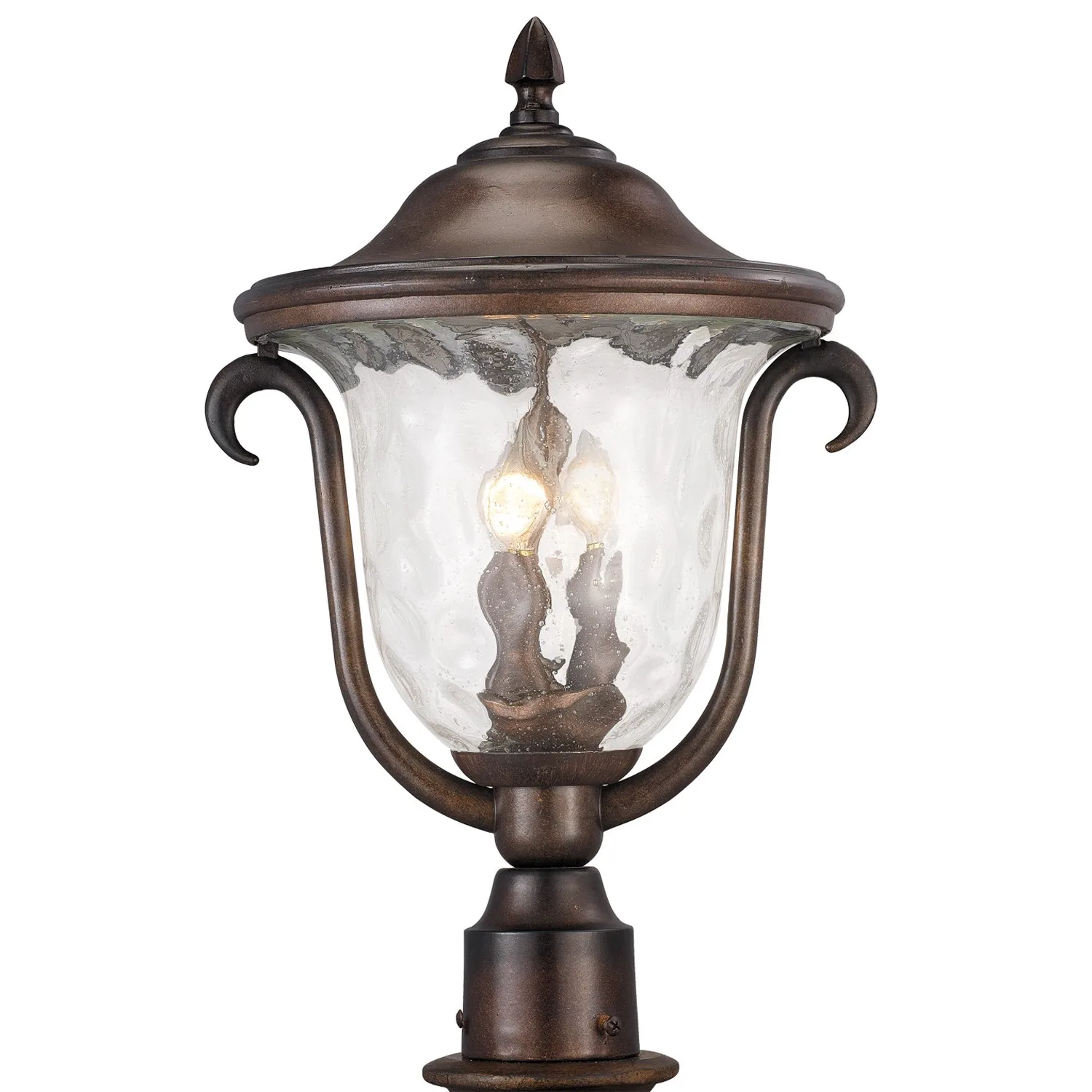 Santa Barbara Outdoor Three Light Outdoor Hanging Lantern in Burnished Bronze