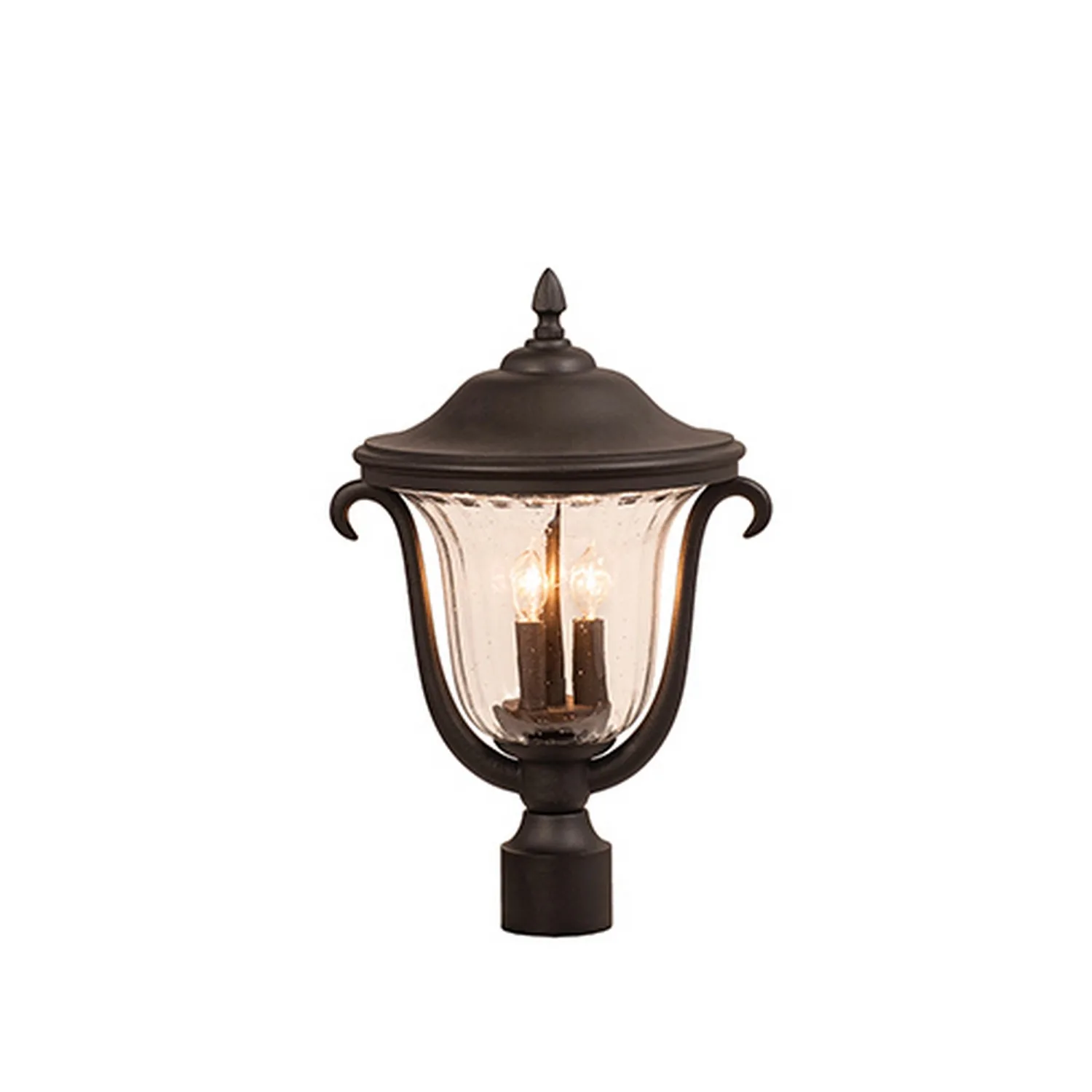 Santa Barbara Outdoor Three Light Outdoor Hanging Lantern in Textured Matte Black