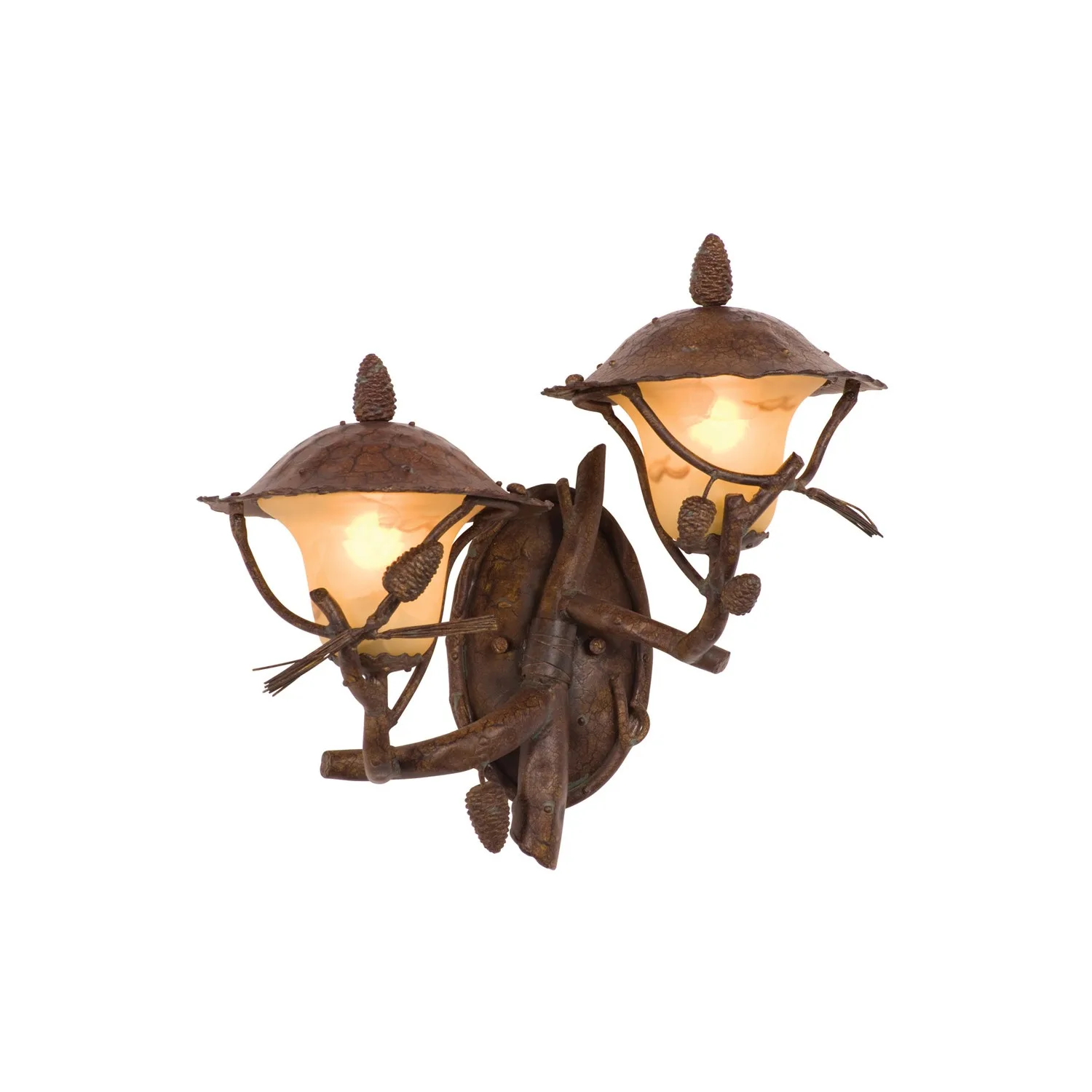 Ponderosa Outdoor Two Light Outdoor Wall Bracket in Ponderosa