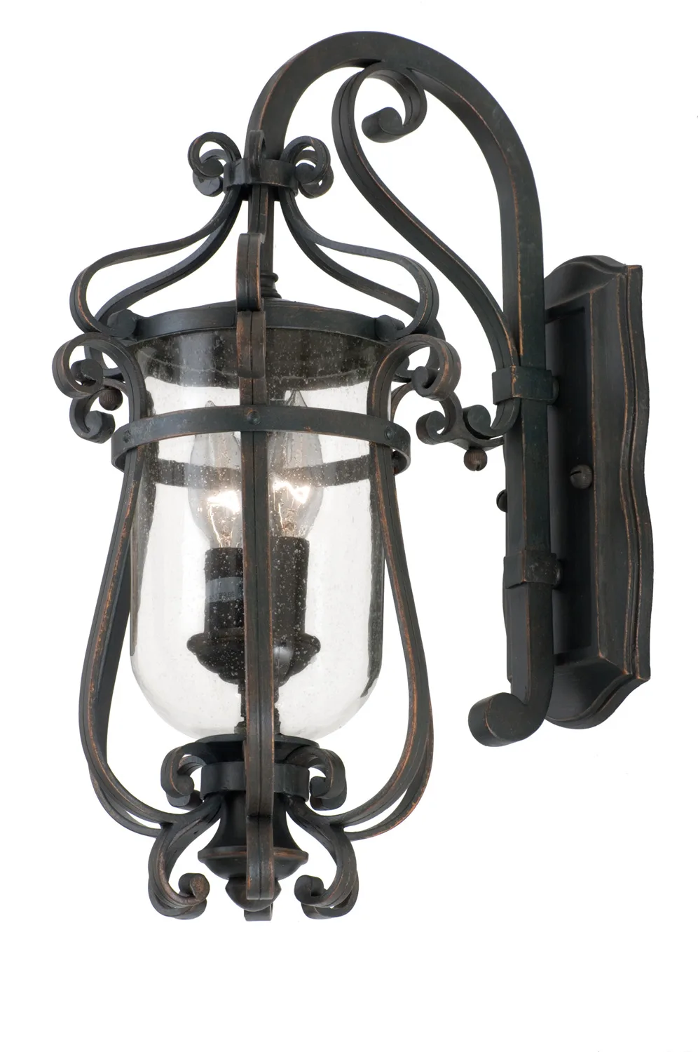 Hartford Outdoor Two Light Outdoor Wall Bracket in Antique Copper