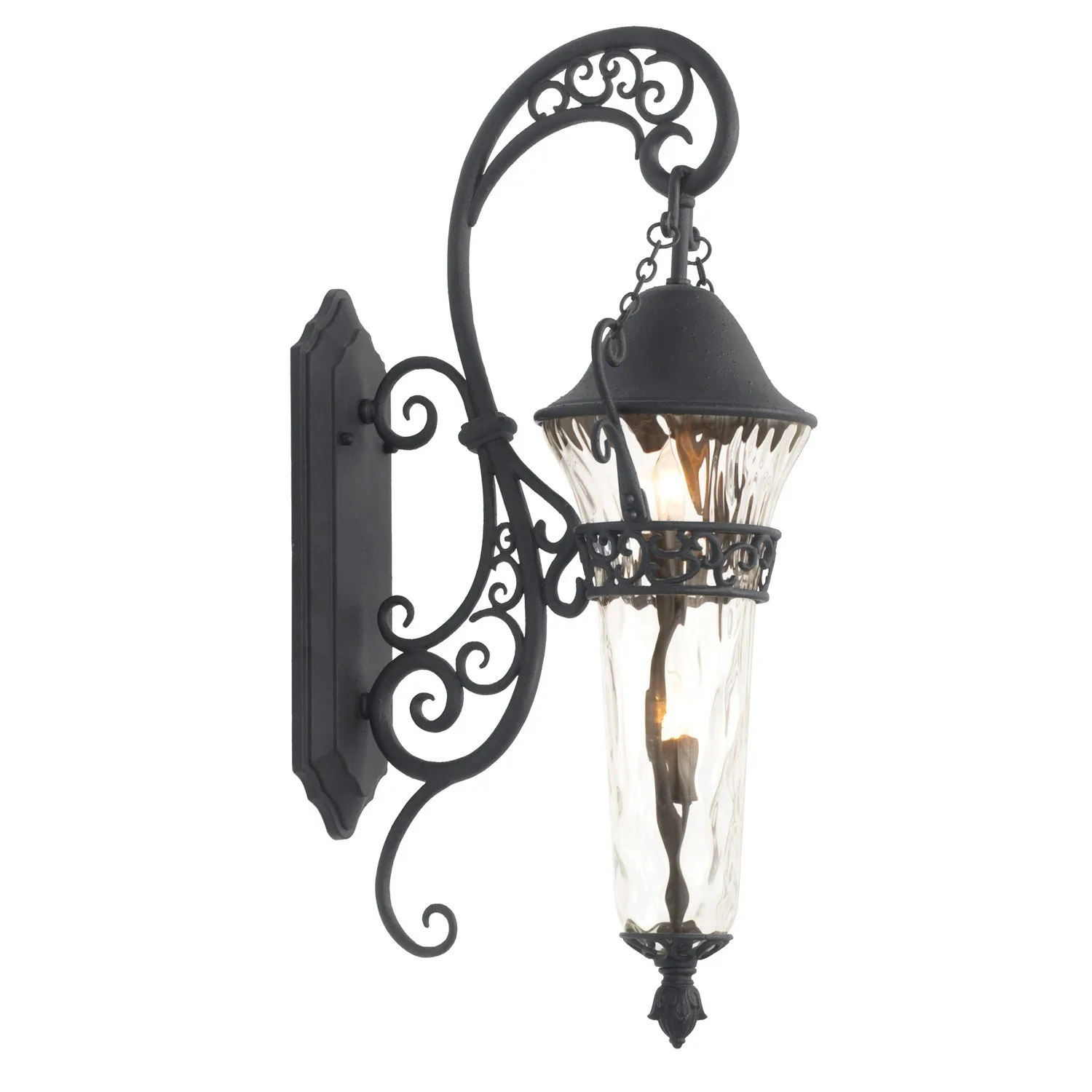 Anastasia Outdoor Two Light Outdoor Wall Bracket in Textured Matte Black