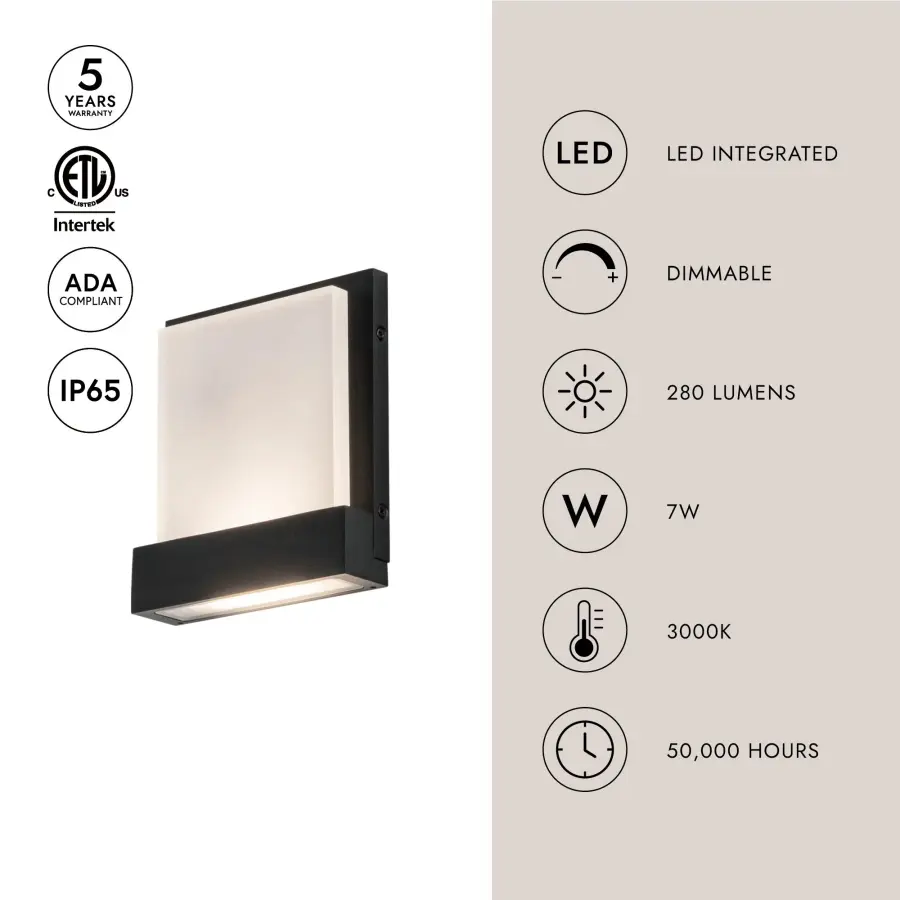 Guide 7-Inch All-Terior Wall Light - Image 6