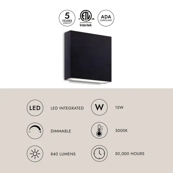 Mica 6-Inch All-terior Up/Down Wall Light - Image 4
