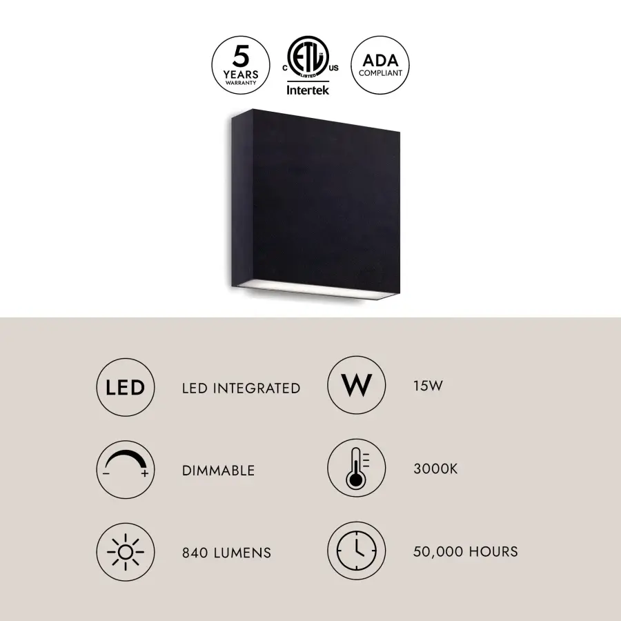 Mica 6-Inch All-terior Up/Down Wall Light - Image 4