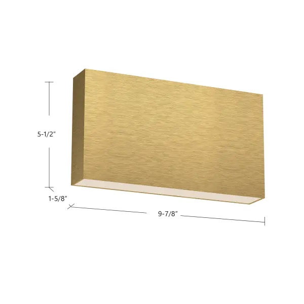 Mica 10" Brushed Gold Up/Down Wall Light - Image 6