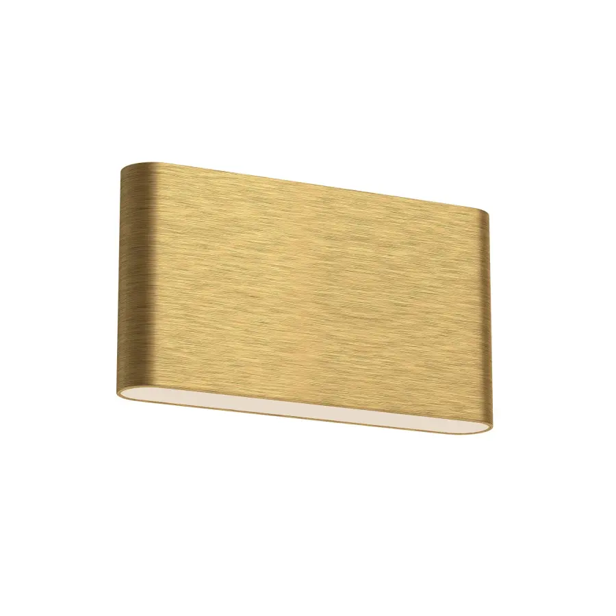Slate 10-Inch All-Terior Wall Light in Brushed Gold - Image 1
