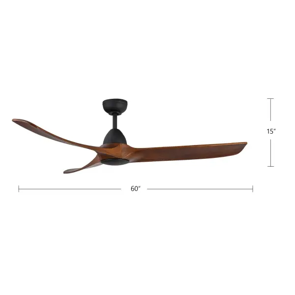 Baylor 60" Carved Wood Blade Ceiling Fan - Image 17