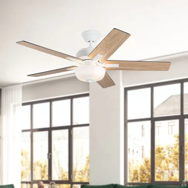 Versatile Modern Fan with Customizable Blade Finishes and Integrated LED - Image 3