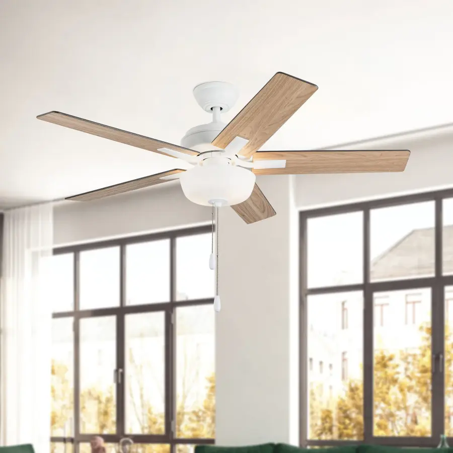 Versatile Modern Fan with Integrated LED and Reversible Blades - Image 3