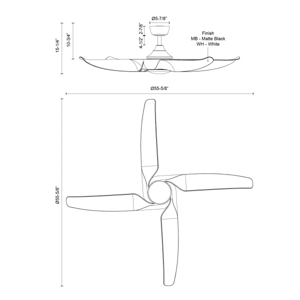 Coronado 56-Inch Ceiling Fan with Light - Image 18