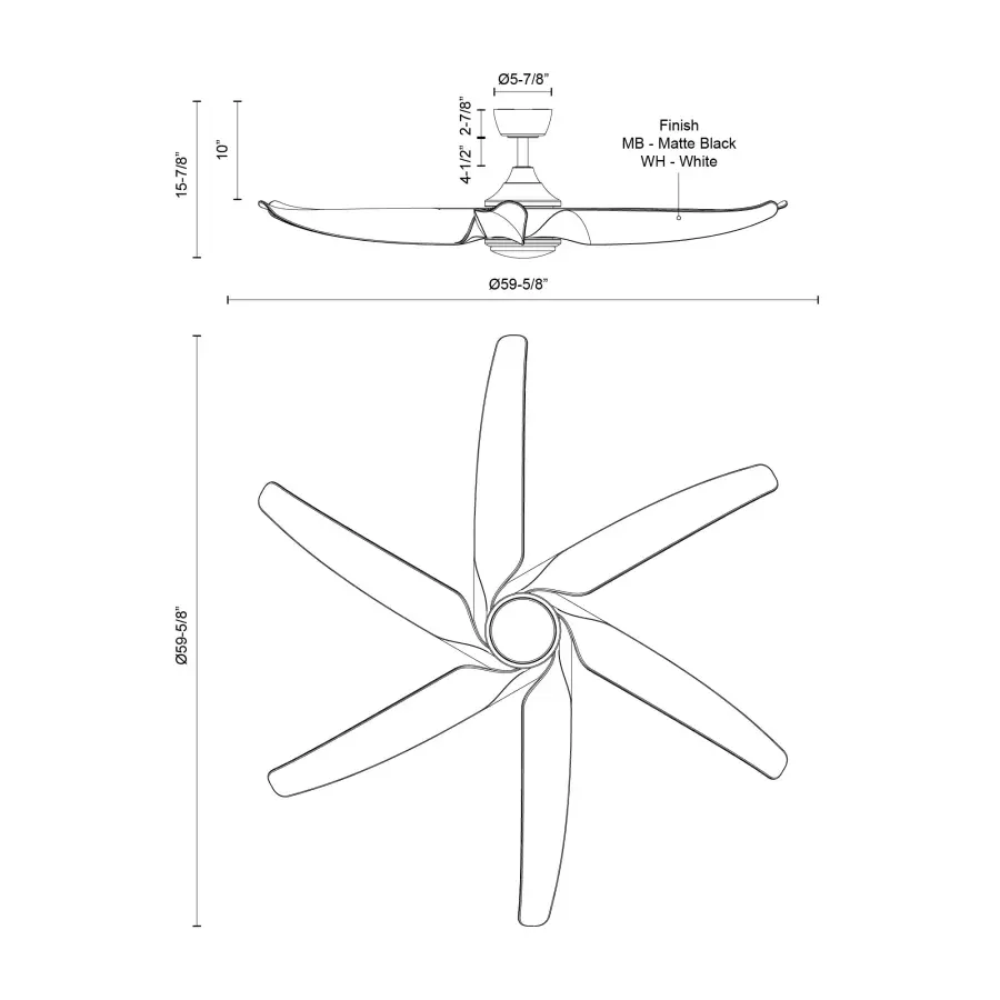 Coronado 60-Inch Ceiling Fan with Light - Image 18