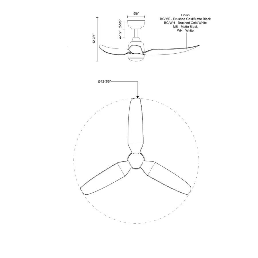 Hugo 42-Inch Exterior Ceiling Fan - Image 17