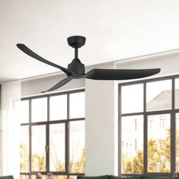 Hugo 52-Inch Exterior Ceiling Fan in Matte Black - Image 4