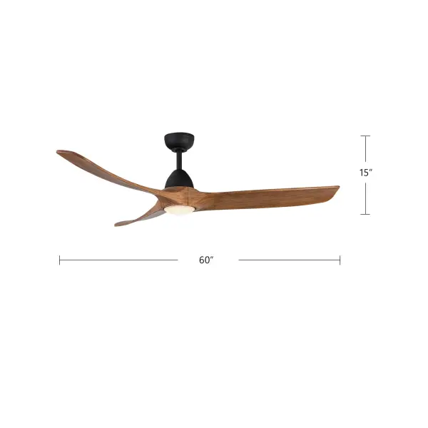 Baylor 60-Inch Ceiling Fan with LED Light - Image 18
