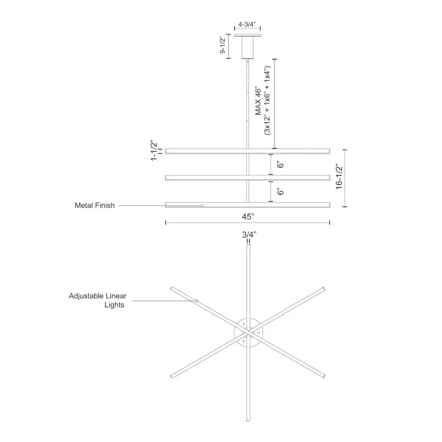 Sculptural Linear Chandelier with Customizable Configuration - Image 30