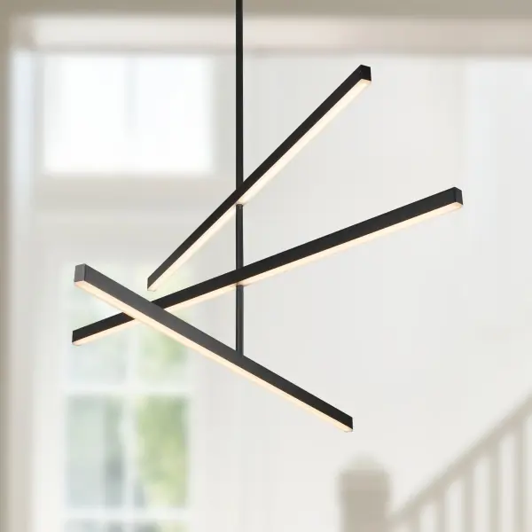 Sculptural Linear Chandelier with Customizable Configuration - Image 4