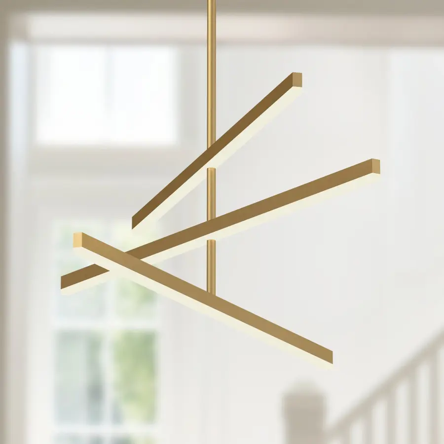 Sculptural Linear Chandelier with Customizable Configuration - Image 7