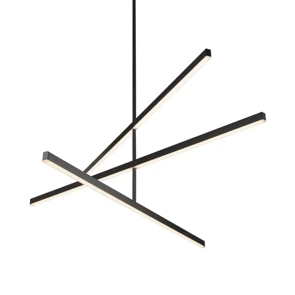 Sculptural Linear Chandelier with Customizable Configuration - Image 1