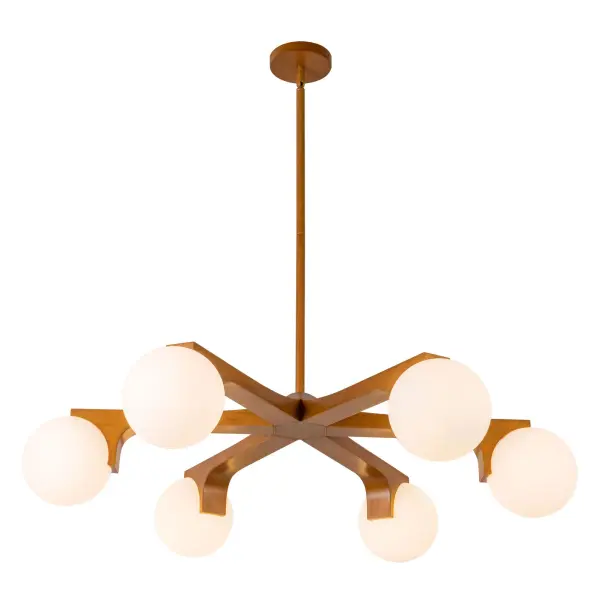 Briar 37-Inch Chandelier in Teak - Image 5