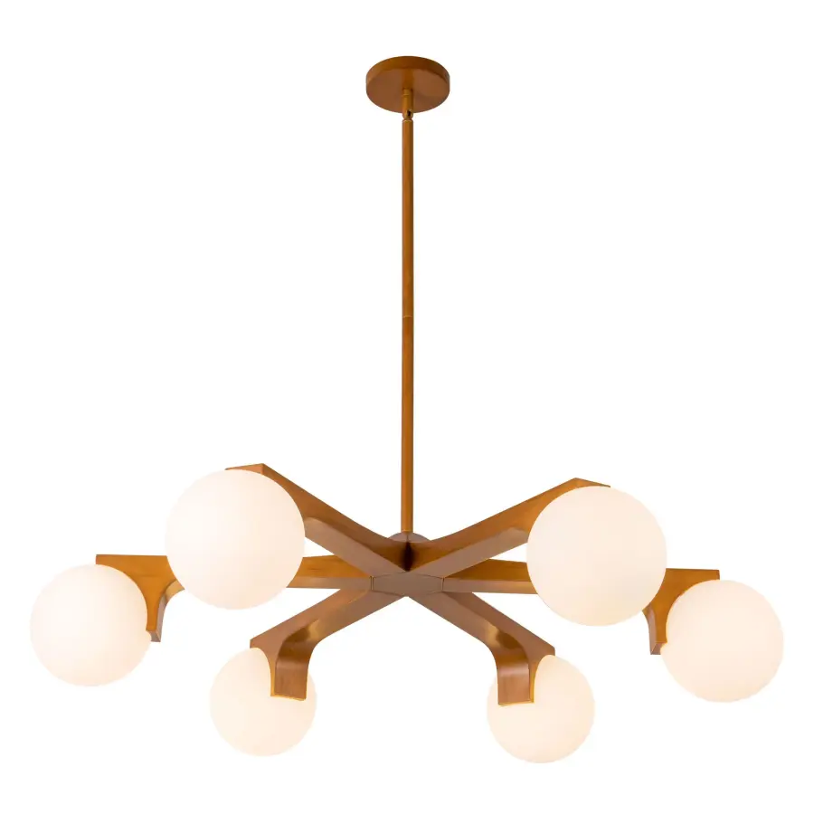 Briar 37-Inch Chandelier in Teak - Image 5