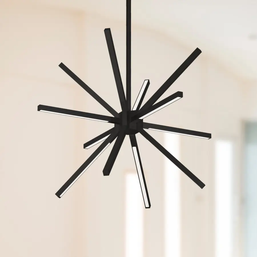 Sculptural Modern Chandelier with Elegant Linear Design - Image 3