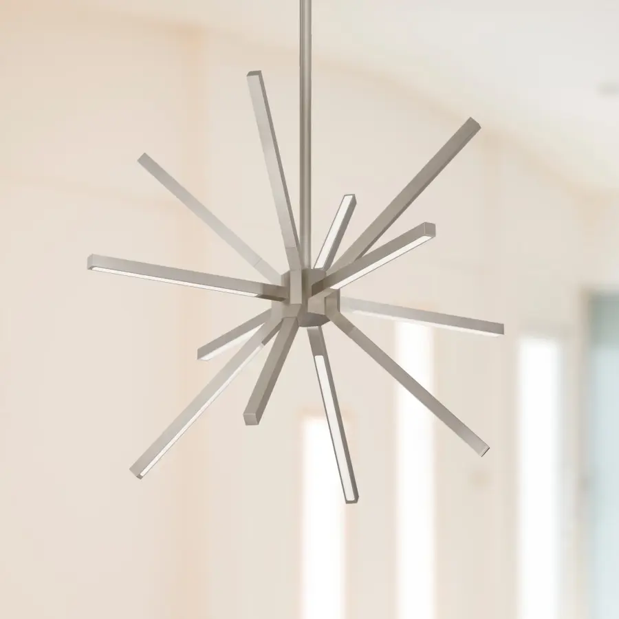 Sculptural Modern Chandelier with Elegant Linear Design - Image 4