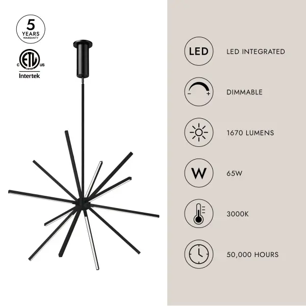 Sculptural Linear Design with Warm LED Glow - Image 12