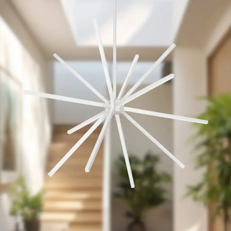 Sculptural Linear Design with Warm LED Glow - Image 5