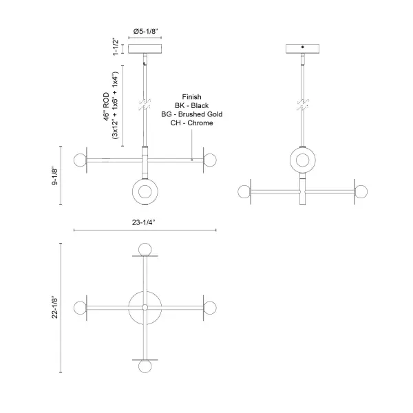 Elixir 22-inch Chandelier - Image 14