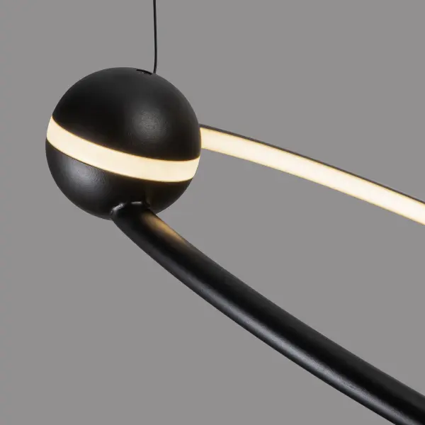 Futuristic Modern Chandelier with Orbital Ring Design - Image 4