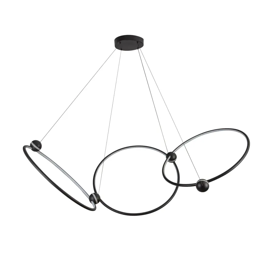 Futuristic Modern Chandelier with Orbital Ring Design - Image 6