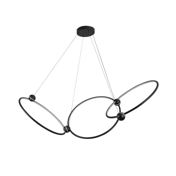 Futuristic Modern Chandelier with Orbital Ring Design - Image 7