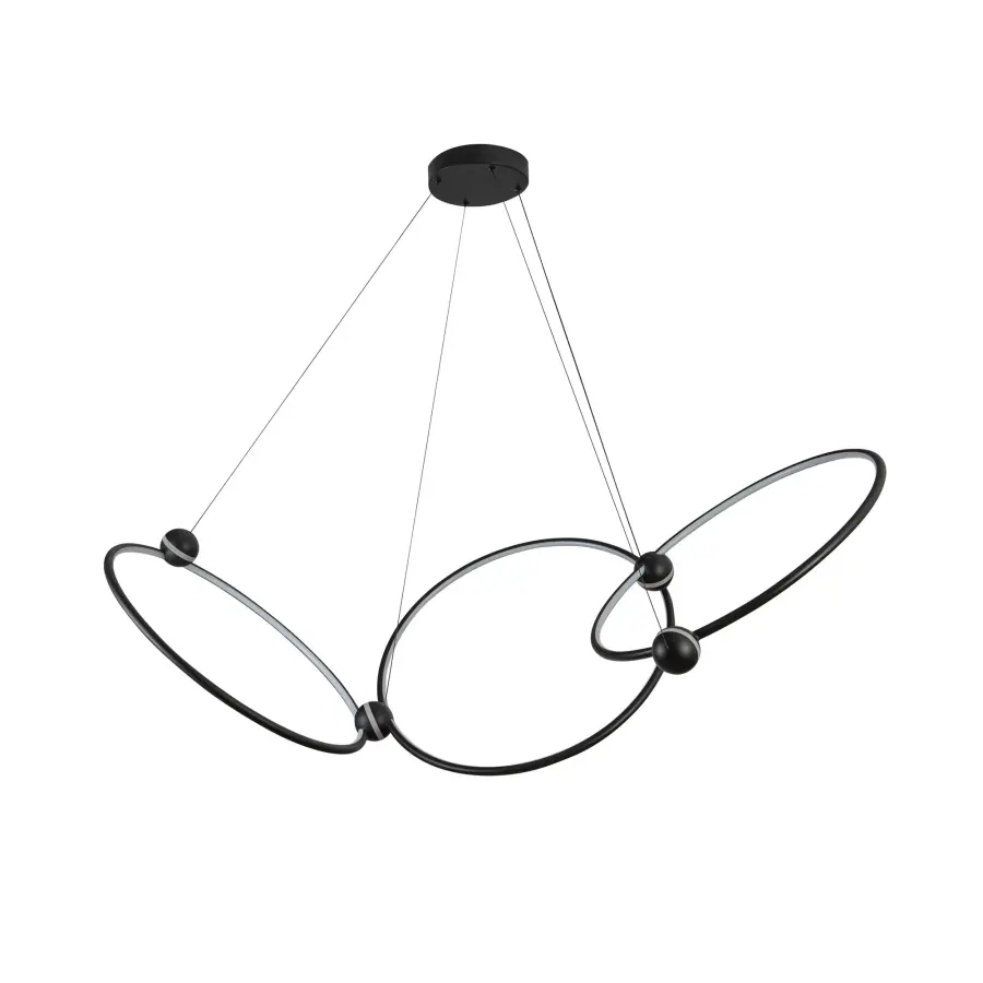 Futuristic Modern Chandelier with Orbital Ring Design - Image 7