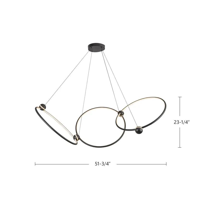 Futuristic Modern Chandelier with Orbital Ring Design - Image 8