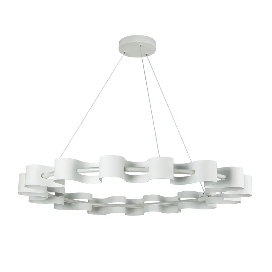 Sculptural Modern Chandelier with Organic Wave Design - Image 11