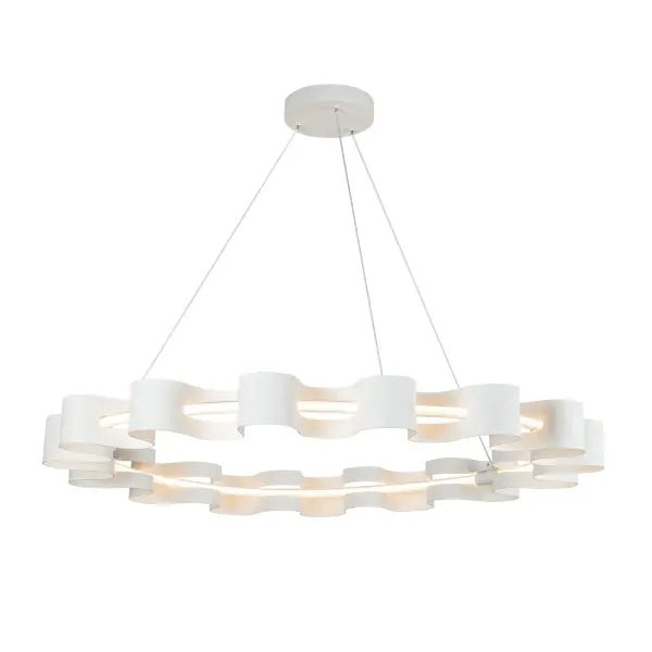 Sculptural Modern Chandelier with Organic Wave Design - Image 9