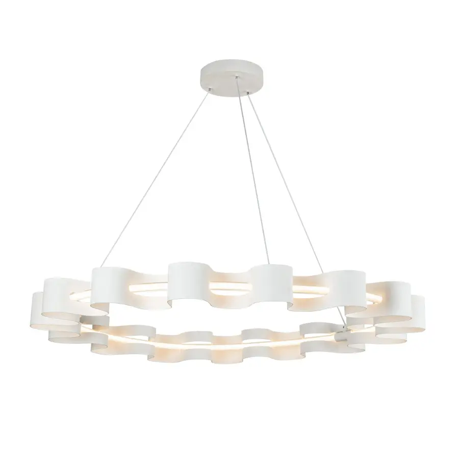 Sculptural Modern Chandelier with Organic Wave Design - Image 9